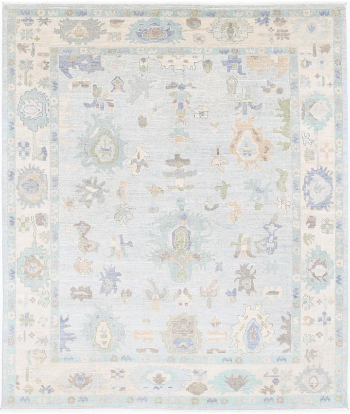Hand Knotted Oushak Wool Rug 8' 3" x 9' 10" - No. AT69161