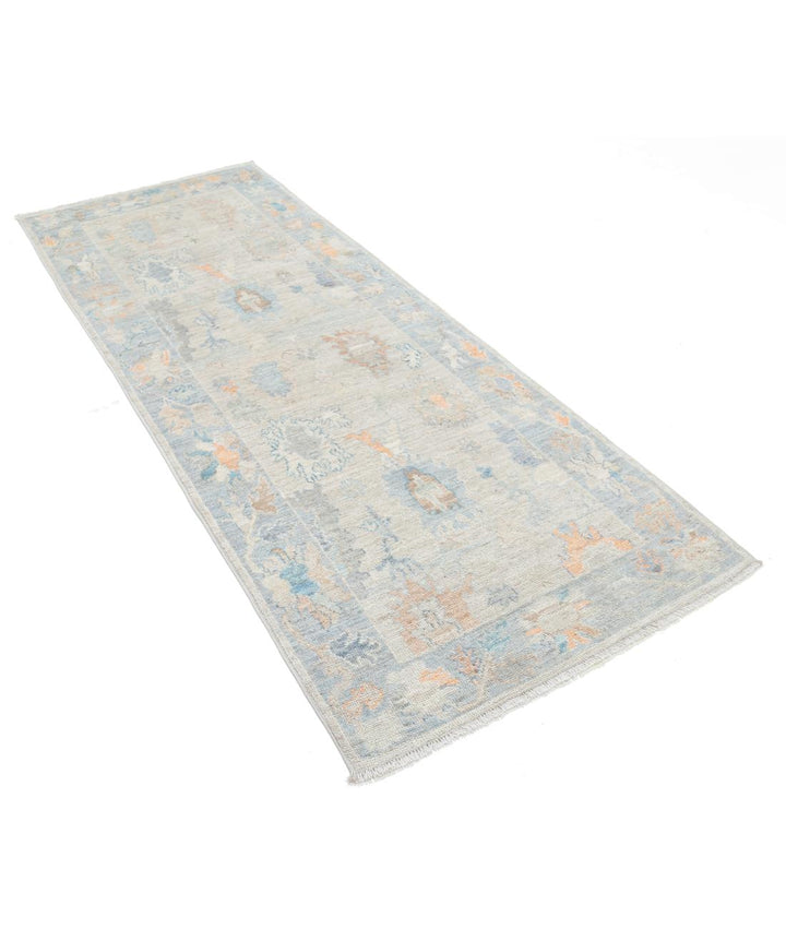 Hand Knotted Oushak Wool Rug 3' 0" x 8' 4" - No. AT32092