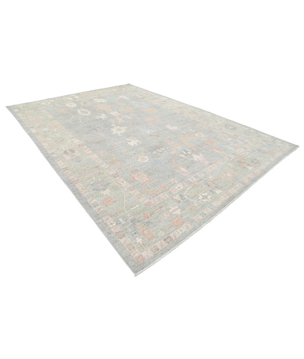Hand Knotted Oushak Wool Rug 10' 0" x 13' 10" - No. AT38766