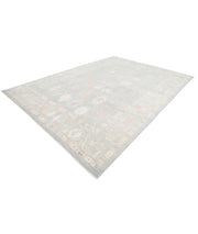Hand Knotted Oushak Wool Rug 10' 0" x 13' 10" - No. AT38766