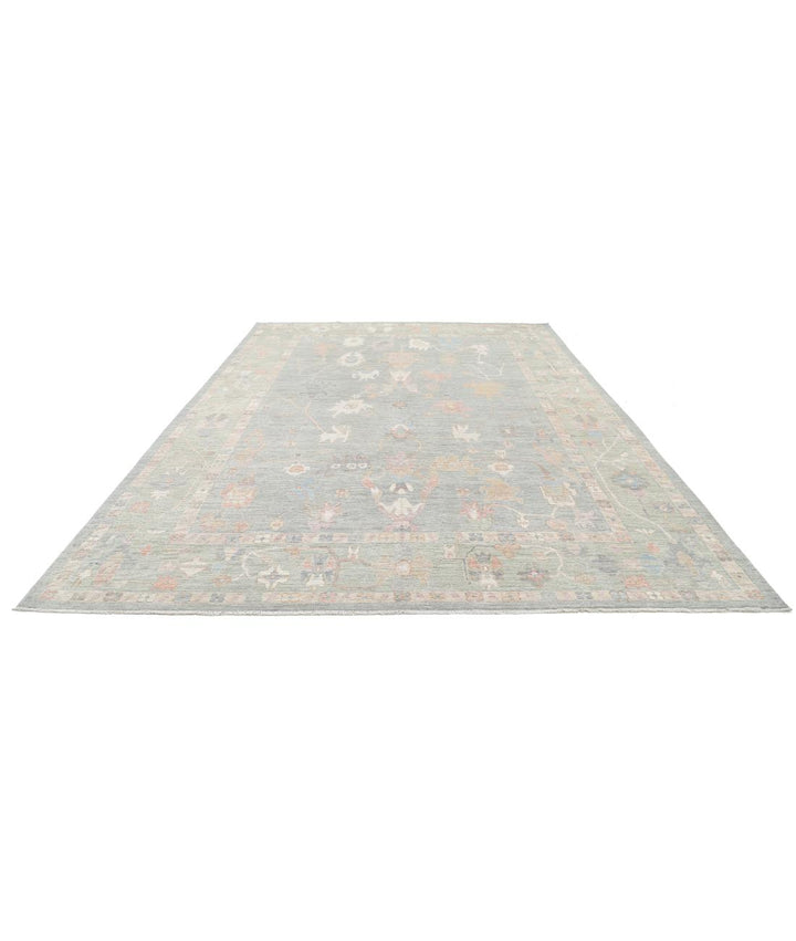 Hand Knotted Oushak Wool Rug 10' 0" x 13' 10" - No. AT38766