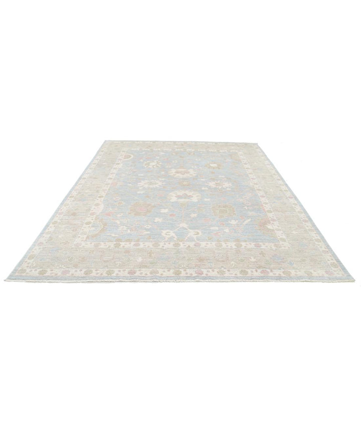 Hand Knotted Oushak Wool Rug 8' 1" x 9' 10" - No. AT25611