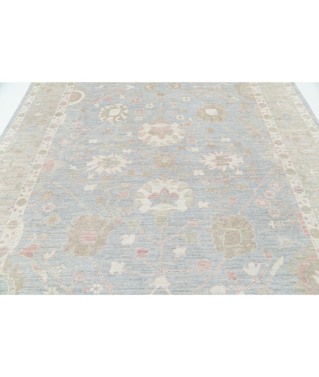 Hand Knotted Oushak Wool Rug 8' 1" x 9' 10" - No. AT25611