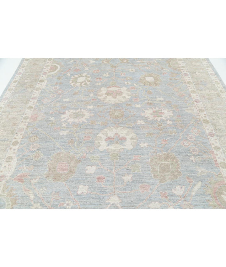 Hand Knotted Oushak Wool Rug 8' 1" x 9' 10" - No. AT25611