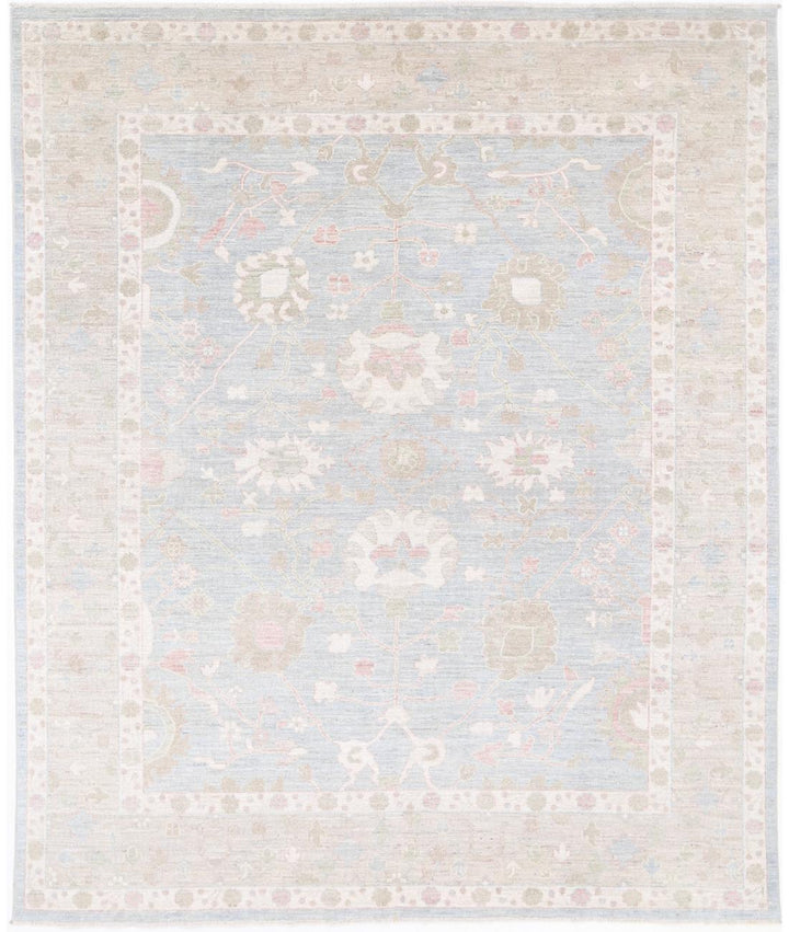 Hand Knotted Oushak Wool Rug 8' 1" x 9' 10" - No. AT25611