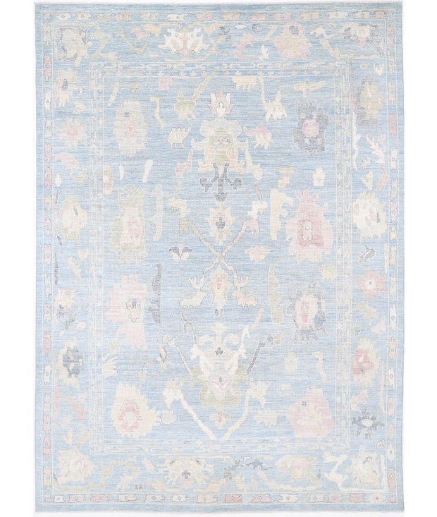 Hand Knotted Oushak Wool Rug 10' 2" x 14' 5" - No. AT38346