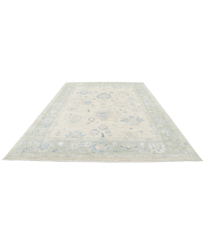 Hand Knotted Oushak Wool Rug 9' 0" x 11' 10" - No. AT73118