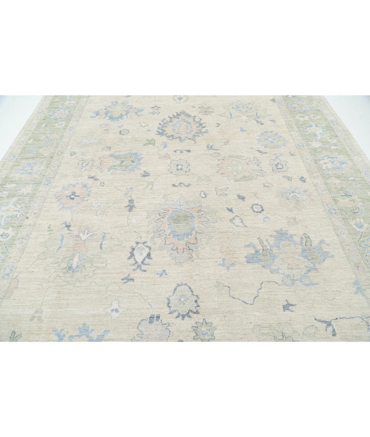 Hand Knotted Oushak Wool Rug 9' 0" x 11' 10" - No. AT73118