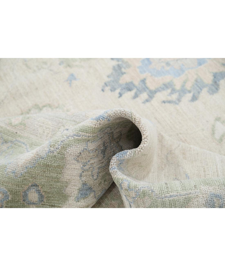 Hand Knotted Oushak Wool Rug 9' 0" x 11' 10" - No. AT73118