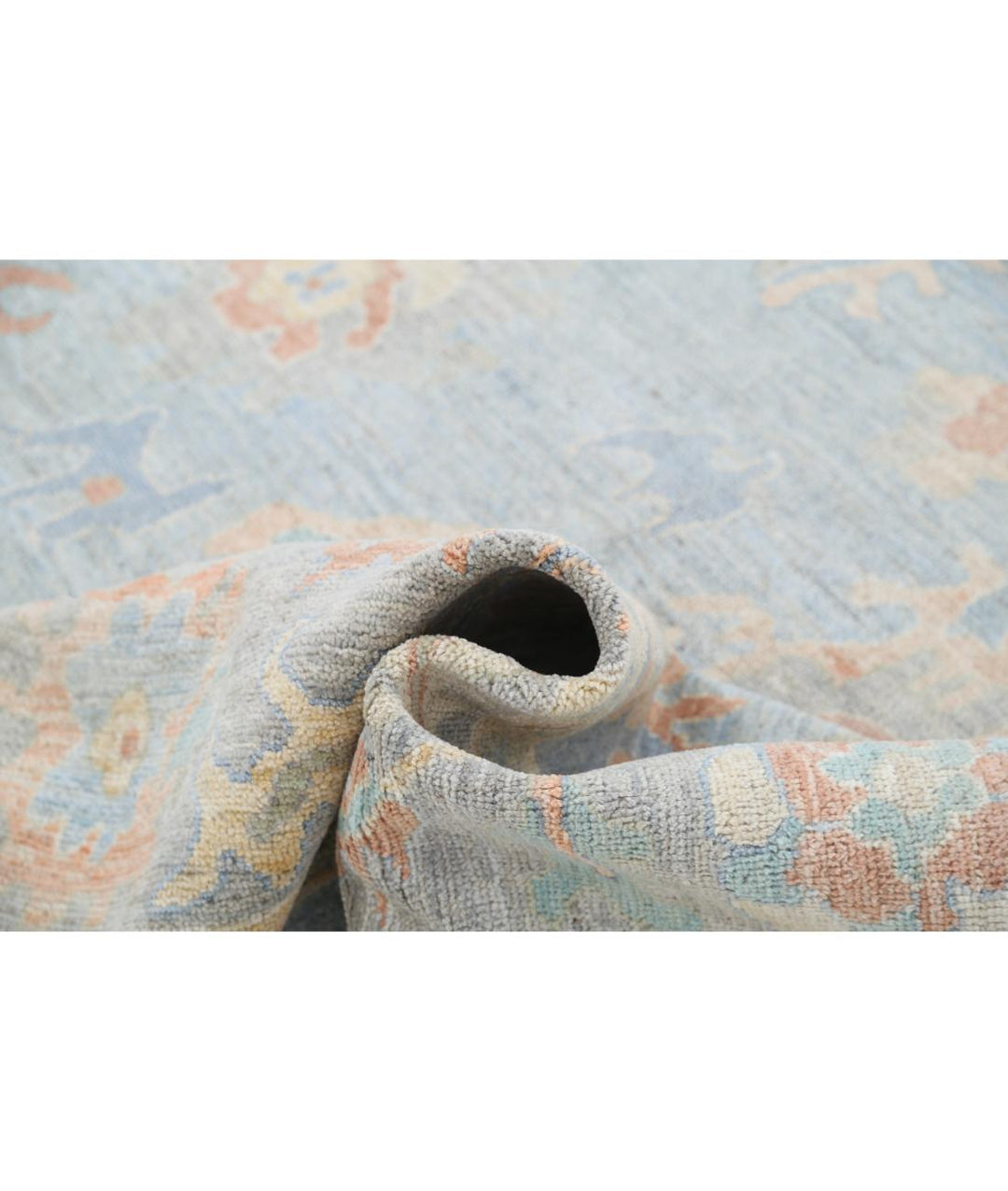 Hand Knotted Oushak Wool Rug 7' 11" x 9' 10" - No. AT11280