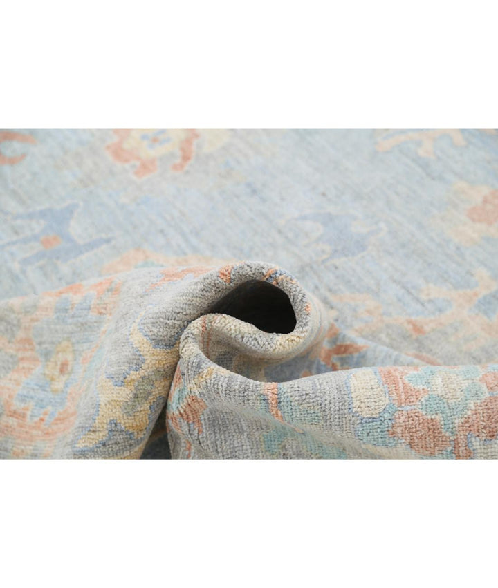 Hand Knotted Oushak Wool Rug 7' 11" x 9' 10" - No. AT11280
