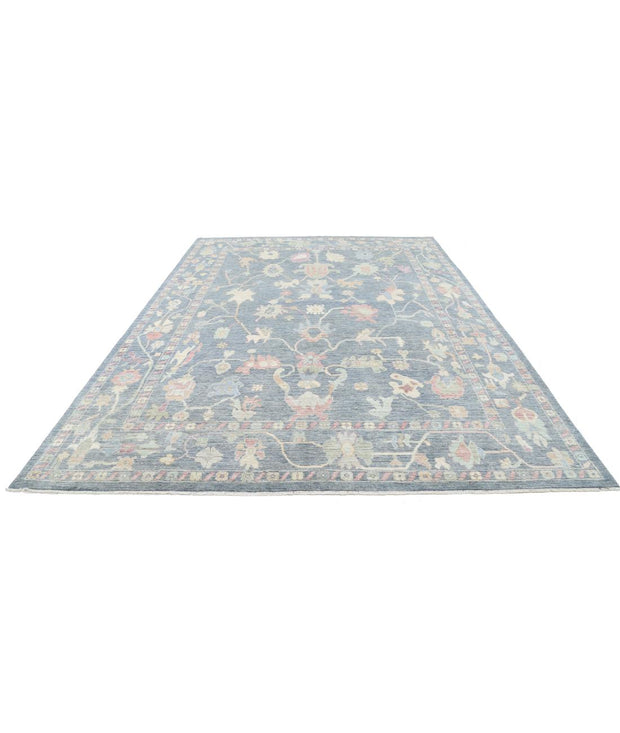 Hand Knotted Oushak Wool Rug 8' 9" x 11' 9" - No. AT99239