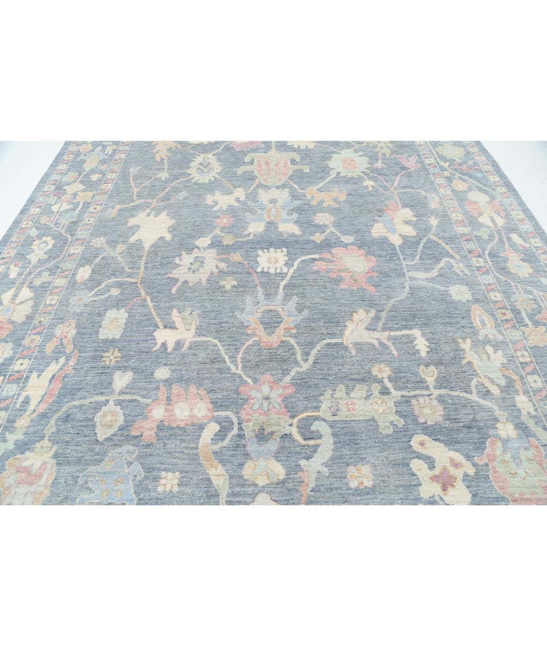 Hand Knotted Oushak Wool Rug 8' 9" x 11' 9" - No. AT99239