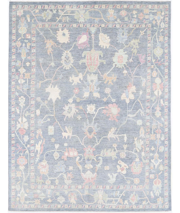 Hand Knotted Oushak Wool Rug 8' 9" x 11' 9" - No. AT99239