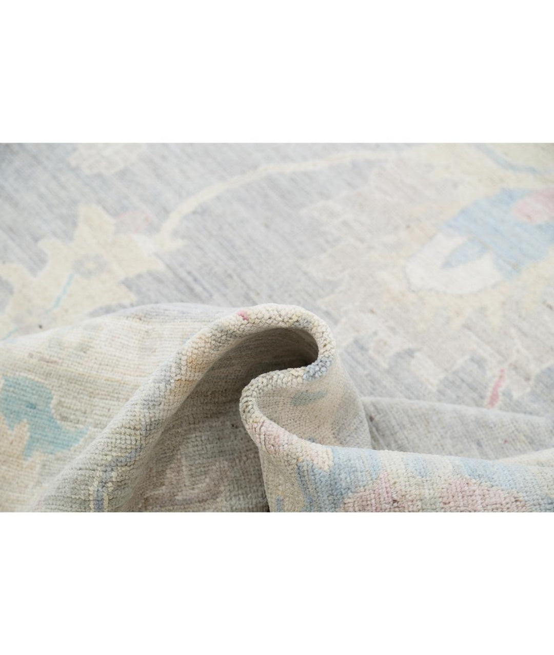 Hand Knotted Oushak Wool Rug 10' 6" x 13' 8" - No. AT55337