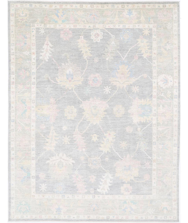 Hand Knotted Oushak Wool Rug 10' 6" x 13' 8" - No. AT55337
