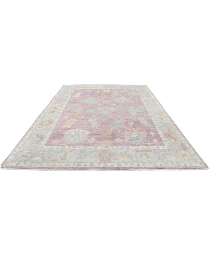 Hand Knotted Oushak Wool Rug 9' 0" x 12' 4" - No. AT16144