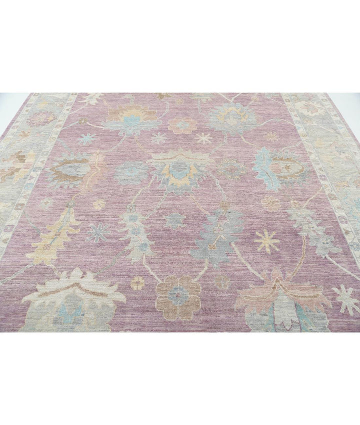Hand Knotted Oushak Wool Rug 9' 0" x 12' 4" - No. AT16144