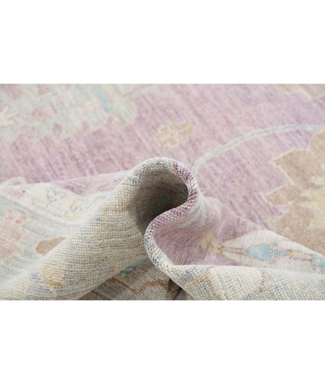 Hand Knotted Oushak Wool Rug 9' 0" x 12' 4" - No. AT16144