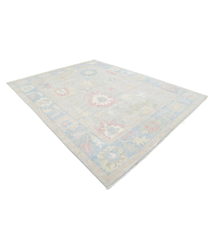 Hand Knotted Oushak Wool Rug 9' 0" x 11' 9" - No. AT45151