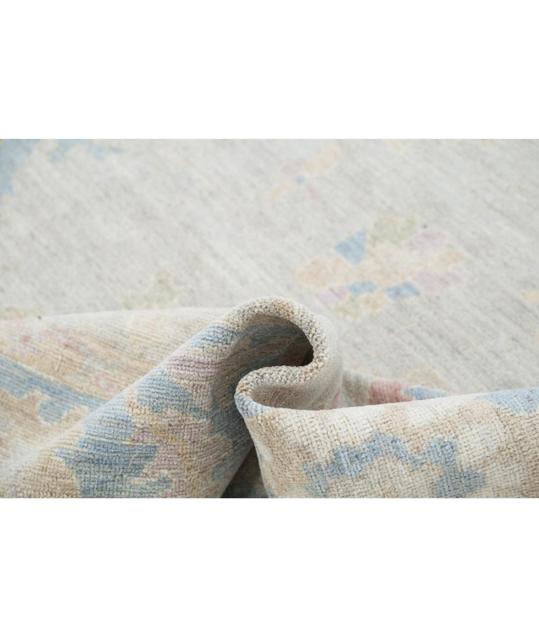 Hand Knotted Oushak Wool Rug 9' 0" x 11' 9" - No. AT45151