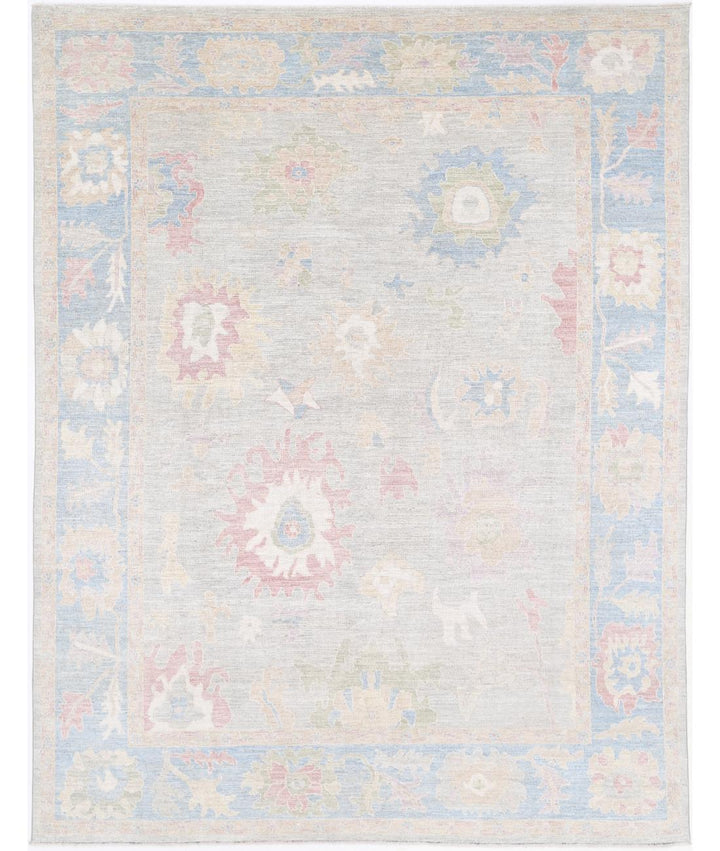 Hand Knotted Oushak Wool Rug 9' 0" x 11' 9" - No. AT45151