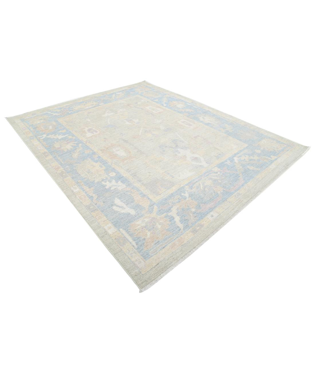 Hand Knotted Oushak Wool Rug 8' 0" x 9' 10" - No. AT72958