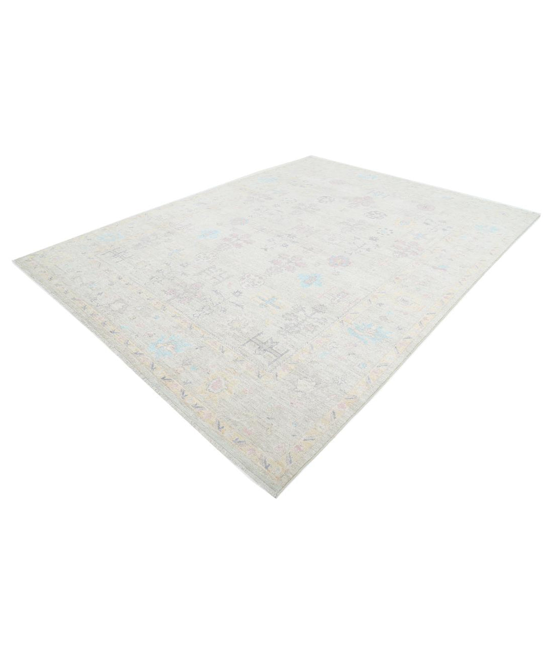 Hand Knotted Oushak Wool Rug 9' 1" x 11' 10" - No. AT31708