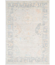 Hand Knotted Oushak Wool Rug 6' 4" x 9' 6" - No. AT24538