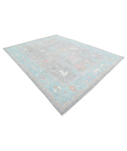Hand Knotted Oushak Wool Rug 9' 1" x 11' 9" - No. AT90479