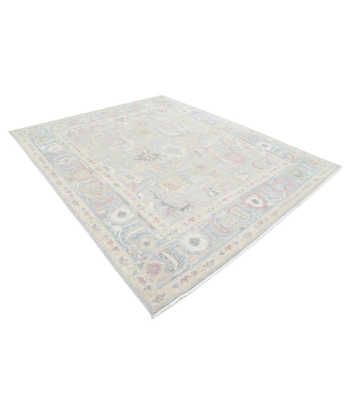 Hand Knotted Oushak Wool Rug 8' 6" x 10' 3" - No. AT13053