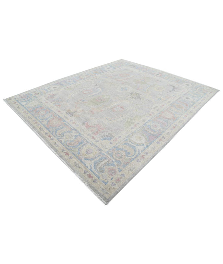 Hand Knotted Oushak Wool Rug 8' 6" x 10' 3" - No. AT13053
