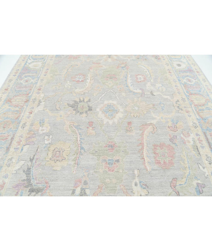 Hand Knotted Oushak Wool Rug 8' 6" x 10' 3" - No. AT13053