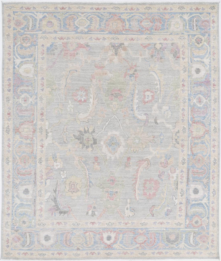 Hand Knotted Oushak Wool Rug 8' 6" x 10' 3" - No. AT13053