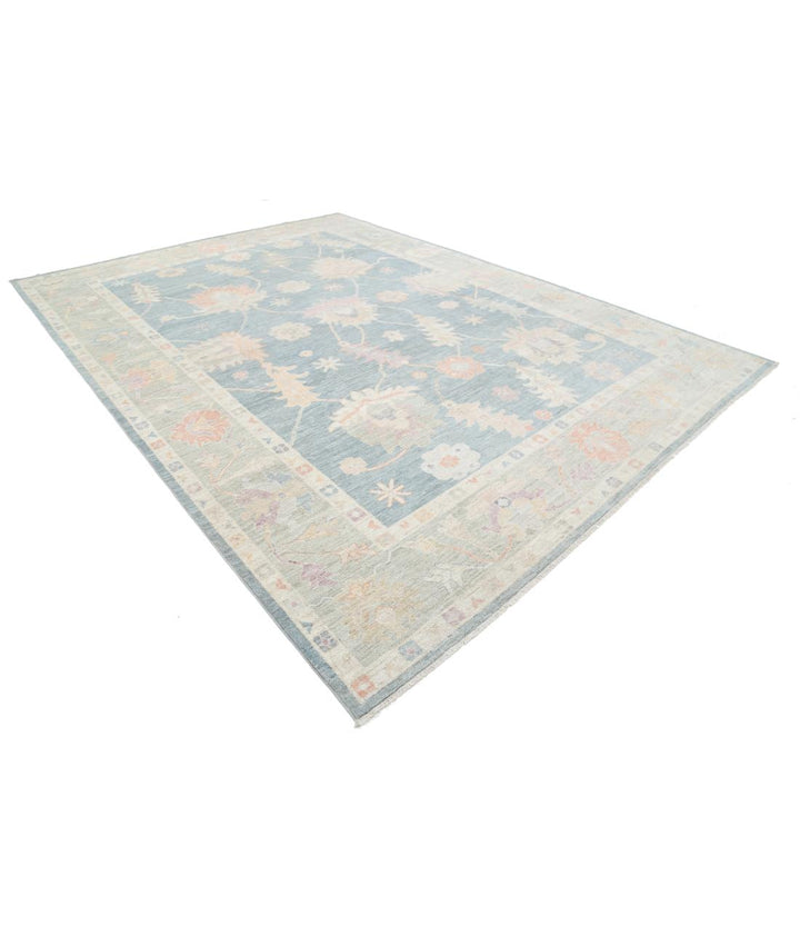 Hand Knotted Oushak Wool Rug 10' 0" x 13' 7" - No. AT95862