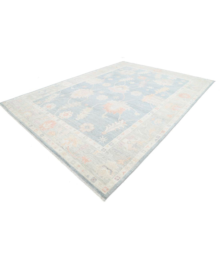 Hand Knotted Oushak Wool Rug 10' 0" x 13' 7" - No. AT95862