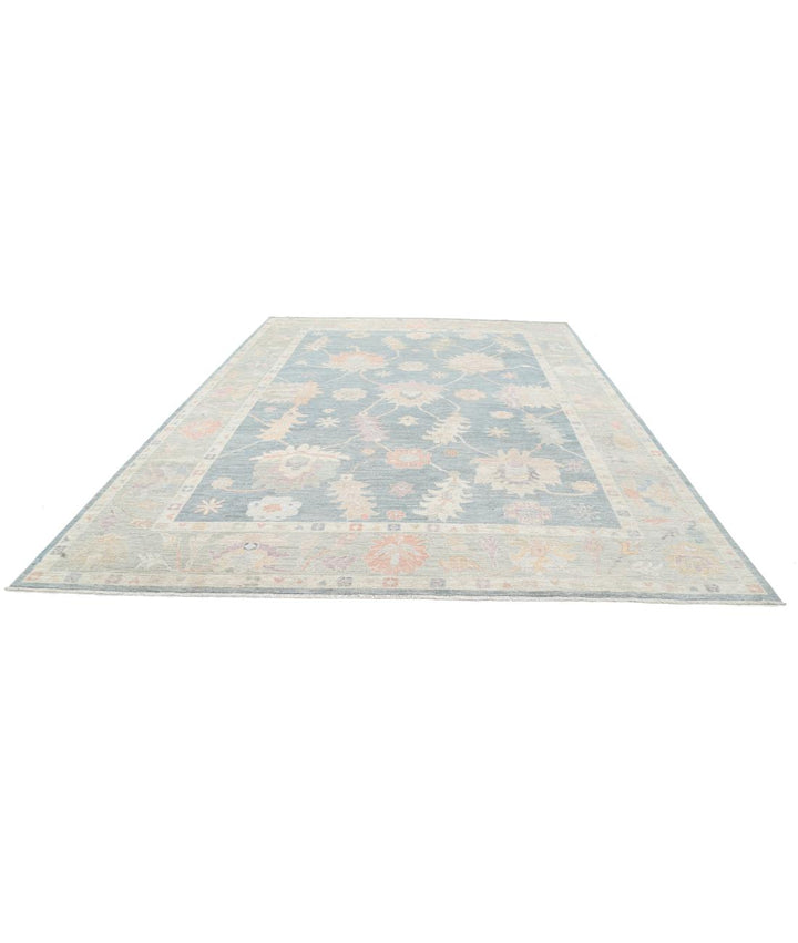 Hand Knotted Oushak Wool Rug 10' 0" x 13' 7" - No. AT95862