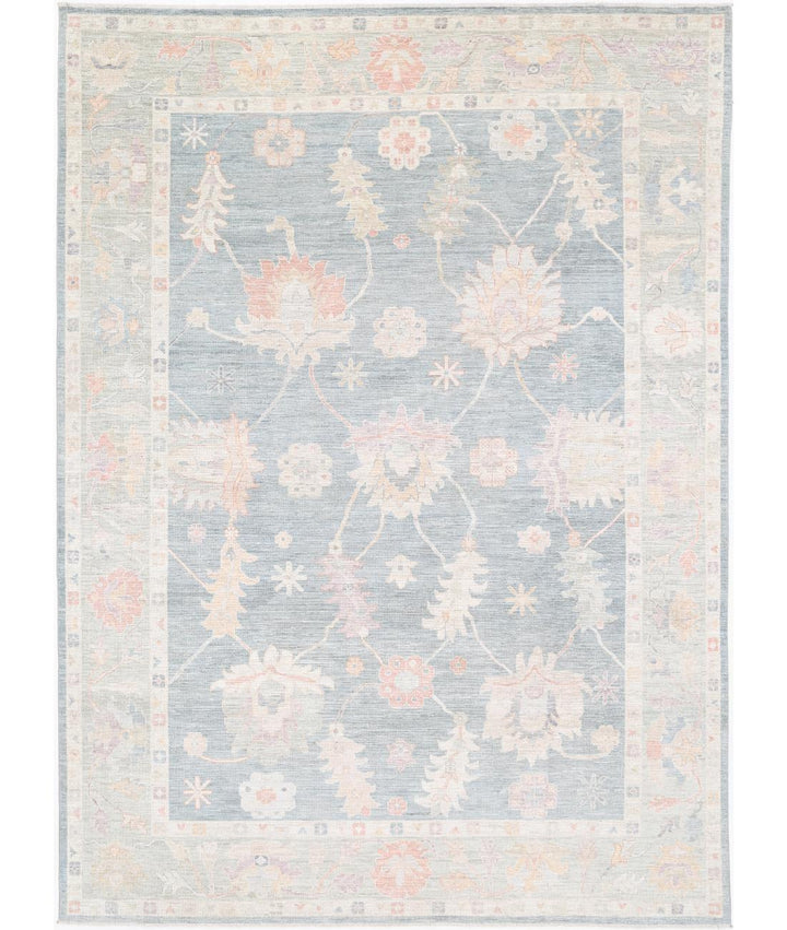 Hand Knotted Oushak Wool Rug 10' 0" x 13' 7" - No. AT95862