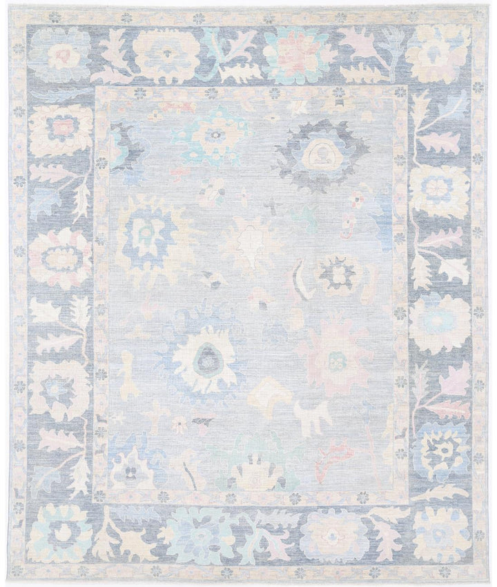 Hand Knotted Oushak Wool Rug 12' 2" x 14' 9" - No. AT97216