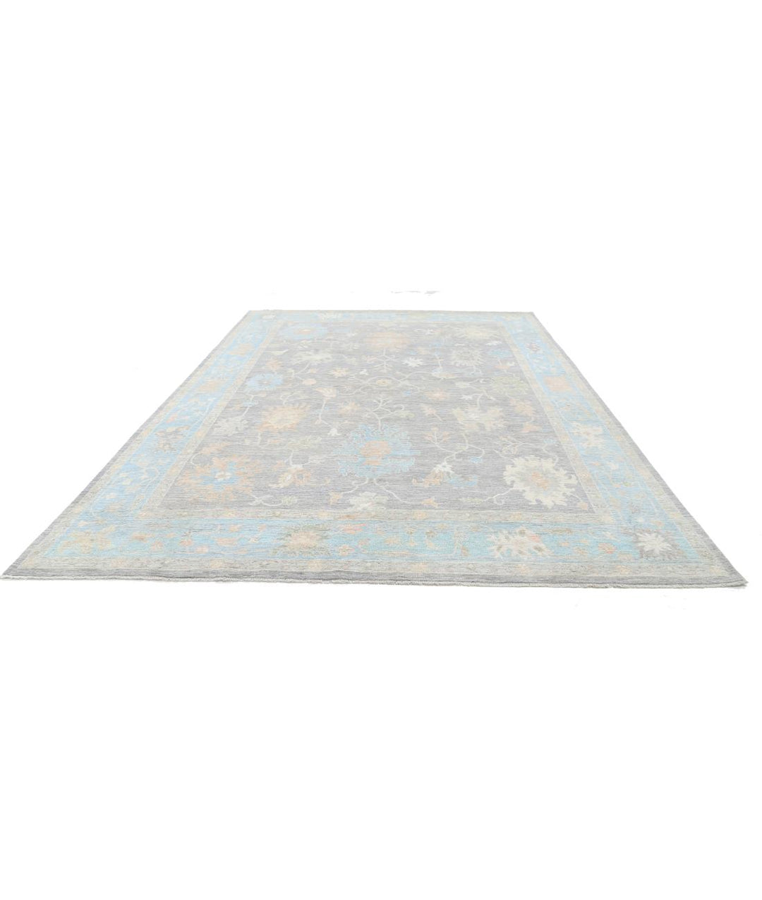 Hand Knotted Oushak Wool Rug 10' 1" x 13' 11" - No. AT94523
