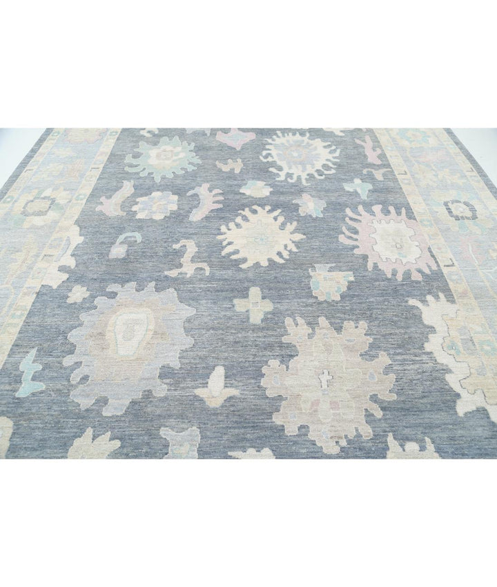 Hand Knotted Oushak Wool Rug 10' 2" x 13' 10" - No. AT70912