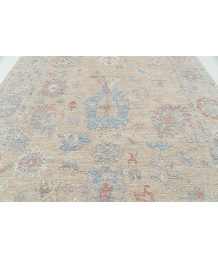 Hand Knotted Oushak Wool Rug 8' 11" x 11' 9" - No. AT19904
