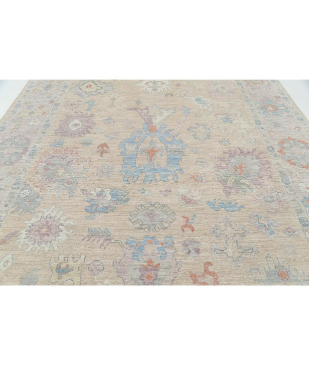 Hand Knotted Oushak Wool Rug 8' 11" x 11' 9" - No. AT19904