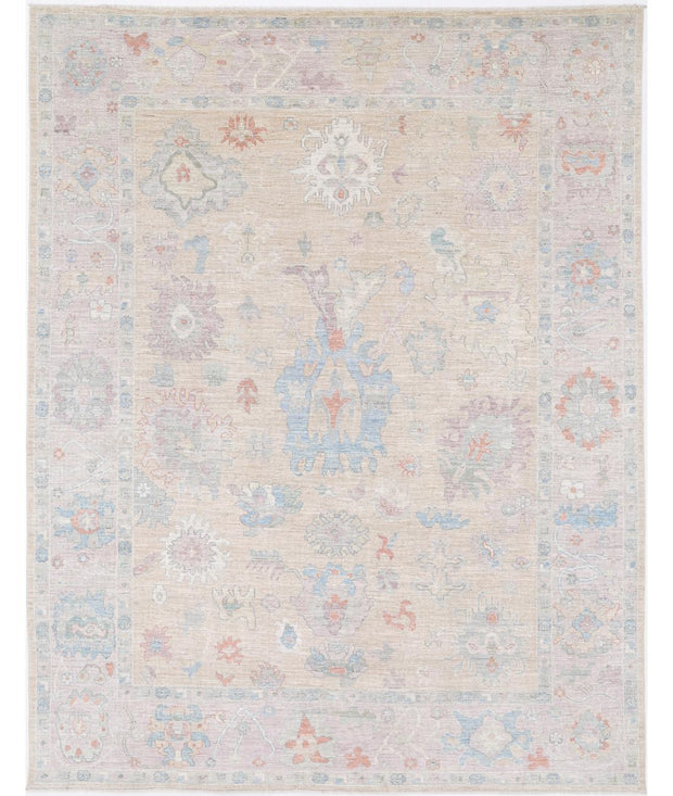 Hand Knotted Oushak Wool Rug 8' 11" x 11' 9" - No. AT19904