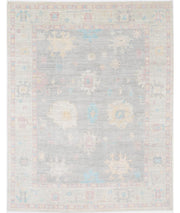 Hand Knotted Oushak Wool Rug 9' 5" x 12' 2" - No. AT79380