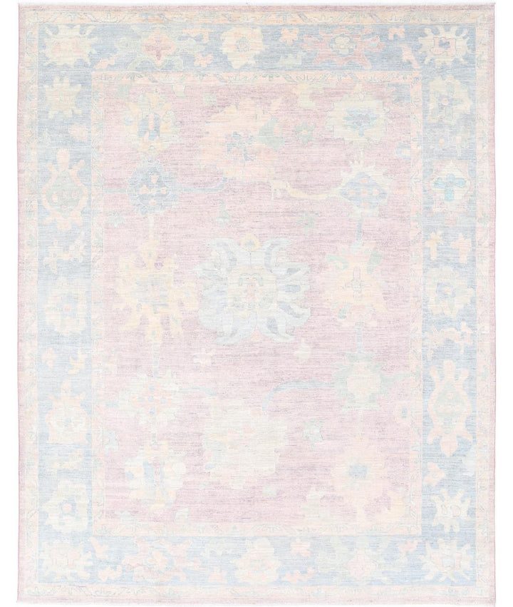 Hand Knotted Oushak Wool Rug 9' 3" x 11' 10" - No. AT86737