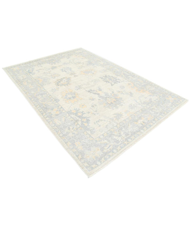 Hand Knotted Oushak Wool Rug 6' 2" x 8' 9" - No. AT63116