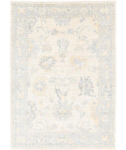 Hand Knotted Oushak Wool Rug 6' 2" x 8' 9" - No. AT63116