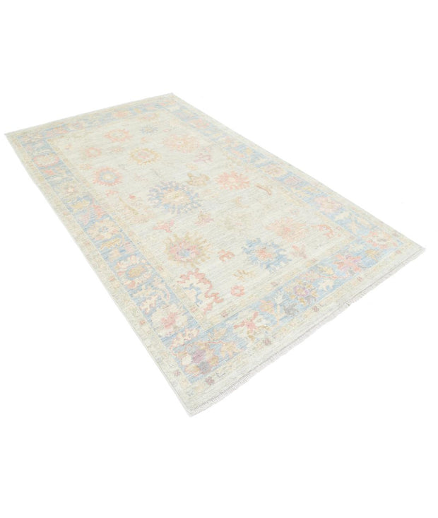 Hand Knotted Oushak Wool Rug 4' 10" x 8' 2" - No. AT40224