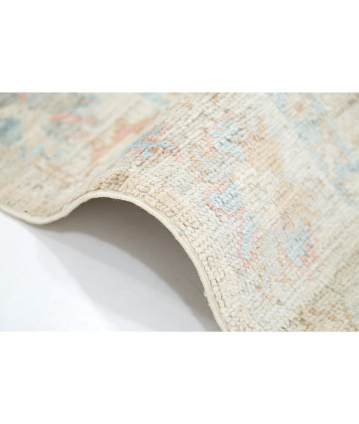Hand Knotted Oushak Wool Rug 4' 0" x 6' 0" - No. AT32121